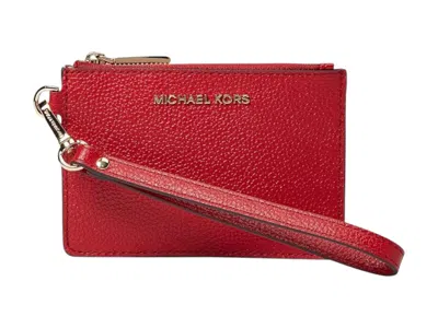 Pre-owned Michael Kors Women's  Jet Set Small Coin Purse In Crimson In Red