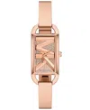 Michael Kors Women's Mk Empire Three-hand Rose Gold-tone Stainless Steel Watch 22mm In Rose Gold-tone
