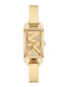 Michael Kors Mini Empire Pavé Gold-tone Bangle Watch In Gold