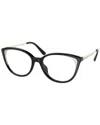 Michael Kors Women's 0mk4086u-3005-52 Fashion 52mm Bio Black Opticals In Black