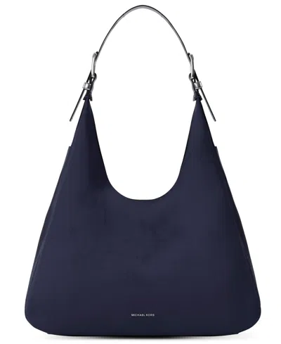Michael Kors Women's Nolita Large Nubuck Hobo Shoulder Bag In Blue