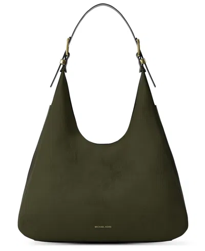 Michael Kors Women's Nolita Large Nubuck Hobo Shoulder Bag In Green