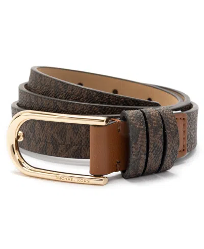 Michael Kors Women's Non-reversible Belt In Brown