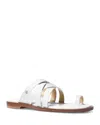 Michael Kors Nora Leather Sandal In Optic White