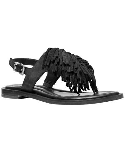 Michael Kors Indra Fringe-detail Sandals In Black
