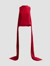 Michael Kors Women's Opera Wool Blouse In Ruby