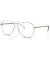 Michael Kors Women's Pilot Eyeglasses, Mk4096u56-o In Transparent