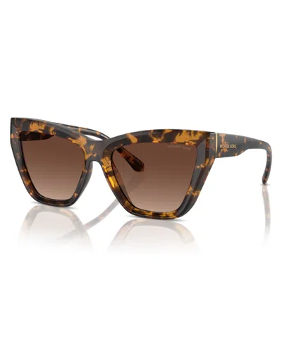 Michael Kors Womens Mk2211u Dubai Cat Eye-frame Acetate Sunglasses Brown In Brown Gradient Polar