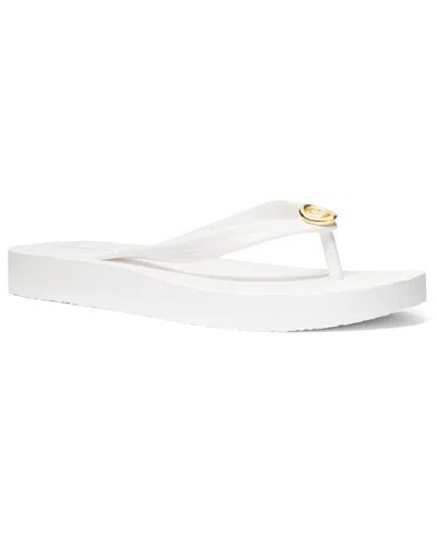 Michael Kors Women's Posie Flip Flops Sandals In White