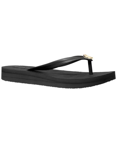 Michael Kors Women's Posie Flip Flops Sandals In Black