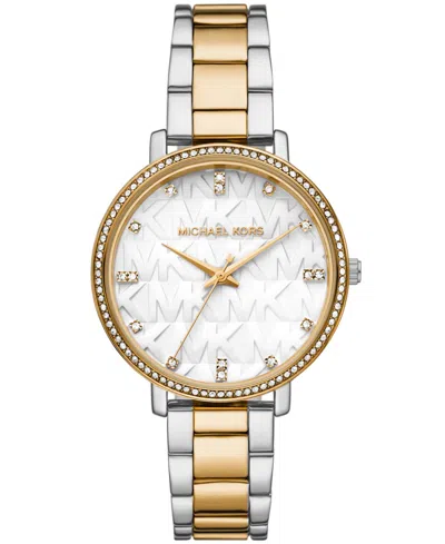 Michael Kors Women's Pyper Two-tone Stainless Steel Bracelet Watch 38mm In Multi