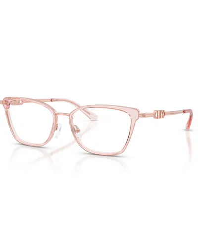 Michael Kors Women's Rectangle Eyeglasses, Mk3102 In Pink