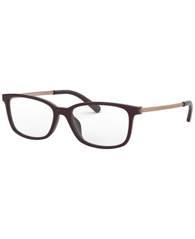 Michael Kors Women's Rectangle Telluride Eyeglasses, Mk4060u54-o In Cordovan