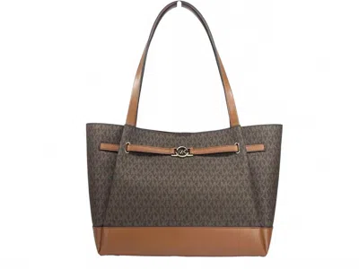 Michael Kors Women's Reed Large Belted Tote Shoulder Bag In Brown