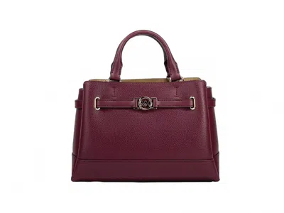 Michael Kors Women's Reed Leather Belted Satchel Crossbody Bag Small In Oxblood In Red