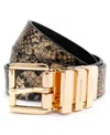 Michael Kors Women's Reversible Snake Pattern Belt In Brown