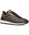 Michael Kors Rhodes Signature Logo Trainer In Brown