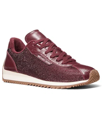 Michael Kors Women's Rhodes Trainer Sneakers In Burgundy