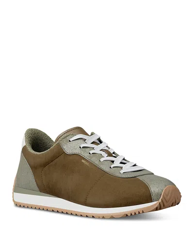 Michael Kors Rhodes Color-block Suede Trainer In Green