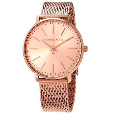 Michael Kors Women's Rose Gold Dial Watch In Pink