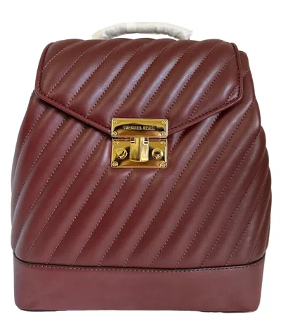 Michael Kors Women's Rose Vegan Leather Chain Ackpack In Red