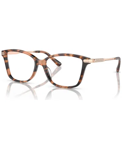 Michael Kors Women's Round Eyeglasses, Mk4105bu 52 In Pink Tortoise