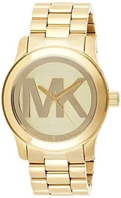 Pre-owned Michael Kors Women's Runway Gold-tone Watch Mk5473