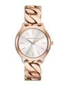 Michael Kors Women's Slim Runway Three-hand Rose Gold-tone Stainless Steel Watch 38mm