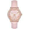 Michael Kors Women's Sage Three-hand Blush Croco Embossed Leather Watch 38mm In Multi