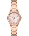 Michael Kors Mini Sage Pavé Rose Gold-tone Watch In Rose Gold-tone