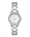 Michael Kors Women's Sage Three-hand Silver-tone Stainless Steel Watch 31mm