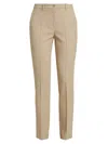 Michael Kors Women's Samantha Pleated Straight-leg Pants In Sand