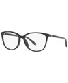 Michael Kors Women's Santa Clara Rectangle Eyeglasses, Mk4067u55-o In Black