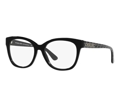 Michael Kors Women's Santa Monica Eyeglasses In Shiny Black