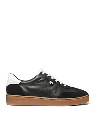 Michael Kors Women's Scotty Lace Up Low Top Trainers In Black