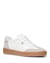 Michael Kors Scotty Leather Sneaker In Aluminum Metal