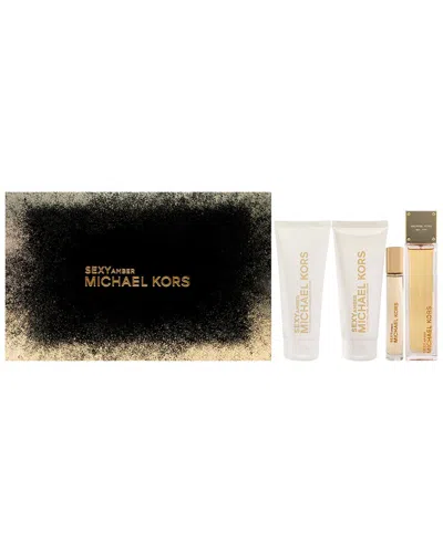 Michael Kors Women's Sexy Amber 4pc Gift Set In White