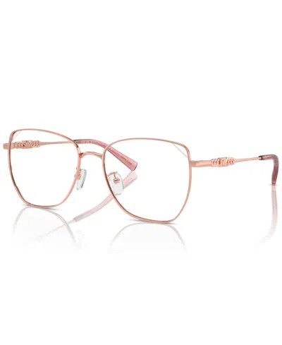 Michael Kors Women's Shanghai Eyeglasses, Mk3081d In Shiny Rose Gold