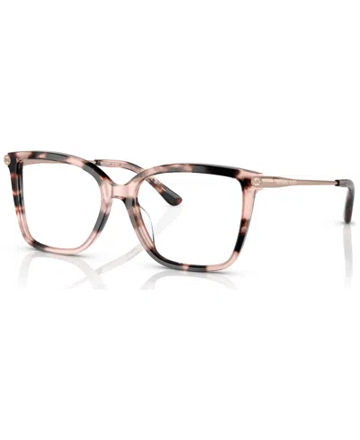 Michael Kors Women's Shenandoah Eyeglasses, Mk4101u 53 In Pink Tortoise
