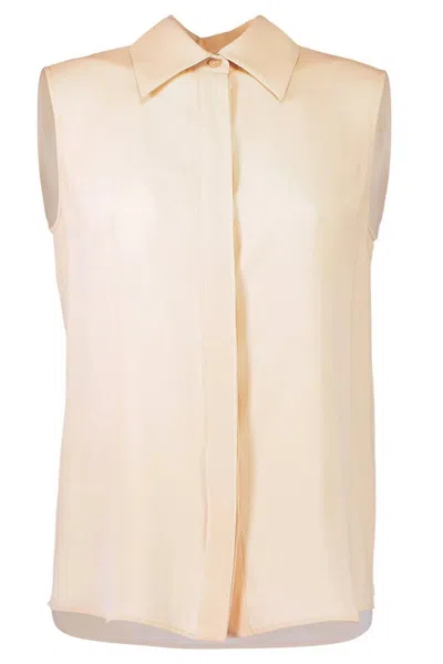 Michael Kors Women's Silk Geo Sleeveless Hansen Top In Nude In Neutral