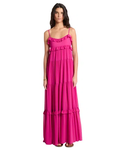 Michael Kors Women's Sleeveless Tiered Maxi Dress In Pink