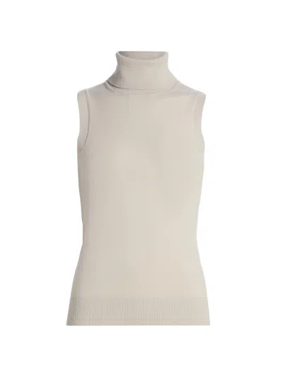 Michael Kors Women's Sleeveless Turtleneck Sweater In Gray