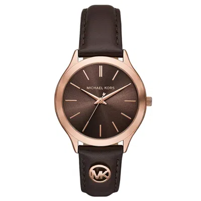 Michael Kors Women's Slim Runway Brown Dial Watch