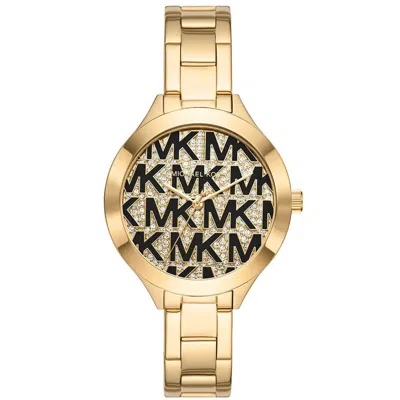 Michael Kors Women's Slim Runway Gold Dial Watch