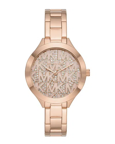 Michael Kors Women's Slim Runway Watch In Gold