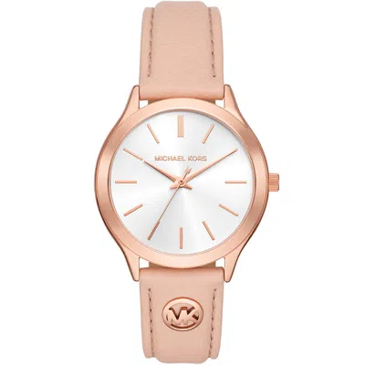 Michael Kors Women's Slim Runway White Dial Watch