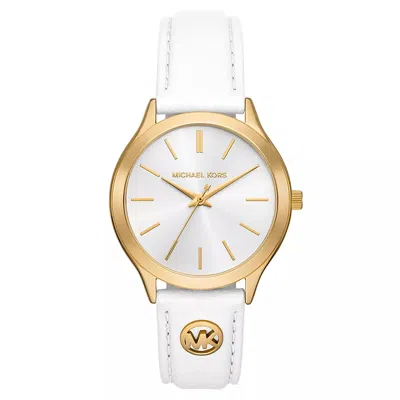Michael Kors Women's Slim Runway White Dial Watch