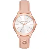 Michael Kors Women's Slim Runway White Dial Watch In White