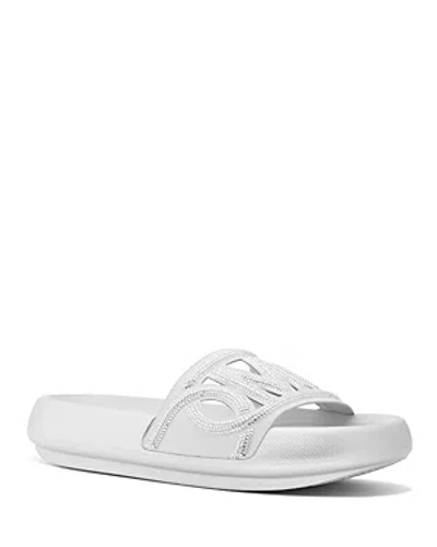 Michael Kors Women's Splash Slide Sandals In White