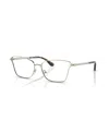 Michael Kors 53mm Rectangle Optical Glasses In Gold